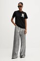 Bavlněné tričko MSGM 3941MDM110SE.257590 černá AW25