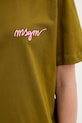 MSGM t-shirt bawełniany 3941MDM540.257798 zielony
