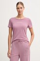 EA7 Emporio Armani t-shirt z elastanem różowy AF12115.7W000798