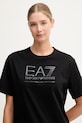 Хлопковая футболка EA7 Emporio Armani чёрный AF12503.7W000414