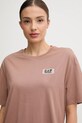 EA7 Emporio Armani t-shirt bawełniany brązowy AF12503.7W000407