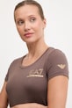 Tričko EA7 Emporio Armani hnědá TJDQZ.8NTT65