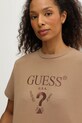Guess t-shirt FABIA brązowy V5BI01.K1891
