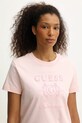 Guess t-shirt bawełniany MENA pomarańczowy V5BI07.K8FQ4