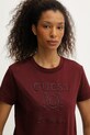 Хлопковая футболка Guess MENA бордо V5BI07.K8FQ4