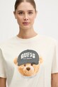 Хлопковая футболка Guess TEDDY BEAR бежевый V5BI09.I3Z14