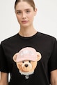Bavlněné tričko Guess TEDDY BEAR černá V5BI09.I3Z14