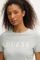 Guess t-shirt bawełniany CLELIA zielony V5BI10.I3Z14
