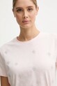 Guess t-shirt bawełniany RHOMBUS różowy V5BI14.I3Z14