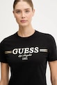 Guess pamut póló BIBIA fekete V5BI15.KA260