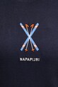 Napapijri t-shirt bawełniany S-Irto NP0A88SO1761 granatowy