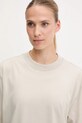 Хлопковая футболка adidas Essentials бежевый JE0001