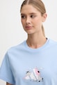 adidas t-shirt bawełniany Doodle Hunt niebieski JM4383.