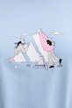 adidas t-shirt bawełniany Doodle Hunt JM4383. niebieski