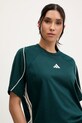 Βαμβακερό μπλουζάκι adidas Stadium πράσινο JW0449