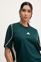 Памучна тениска adidas Stadium зелен JW0449