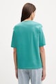 Îmbrăcăminte adidas tricou din bumbac 3-Stripes JX7626 turcoaz