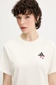 adidas t-shirt bawełniany Floral beżowy KB2488