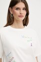 Weekend Max Mara tricou din bumbac alb 2525976051600