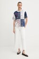 Weekend Max Mara tricou din bumbac 2525976051600 alb AW25