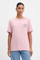Odzież Tommy Jeans t-shirt bawełniany DW0DW21524 różowy