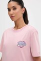 Tommy Jeans t-shirt bawełniany różowy DW0DW21524