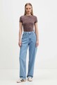 Tričko Tommy Jeans DW0DW21531 hnedá AW25