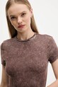 Tričko Tommy Jeans hnedá DW0DW21531
