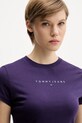 Tommy Jeans t-shirt bawełniany fioletowy DW0DW21550