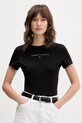 Tommy Jeans t-shirt bawełniany nadruk czarny DW0DW21550
