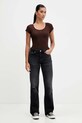 Tommy Jeans t-shirt DW0DW21570 brązowy AW25