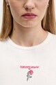 Μπλουζάκι Tommy Jeans DW0DW21787 μπεζ