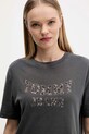 Tommy Jeans t-shirt bawełniany szary DW0DW21957