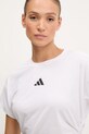 adidas Performance tricou de antrenament POWER alb JX1194