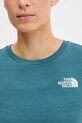 Kratka majica The North Face Crop S/S Tee NF0A55AOBQ51 turkizna