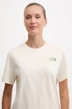 The North Face t-shirt bawełniany beżowy NF0A87NKEBE1