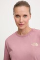 Βαμβακερό μπλουζάκι The North Face ροζ NF0A87NKFA71