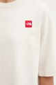 Bombažna kratka majica The North Face Redbox NF0A8EG6QLI1 bež
