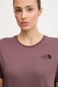 The North Face t-shirt bawełniany bordowy NF0A8E3JES91