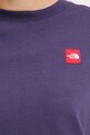 Βαμβακερό μπλουζάκι The North Face Redbox NF0A8EG61JI1 μωβ