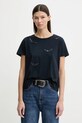 ZADIG&VOLTAIRE t-shirt bawełniany regular granatowy JWTS02821