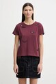ZADIG&VOLTAIRE t-shirt bawełniany regular bordowy JWTS02821