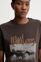 Бавовняна футболка ZADIG&VOLTAIRE коричневий JWTS02816