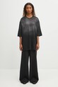 Βαμβακερό μπλουζάκι adidas Originals Oversized Tee KE9809 μαύρο