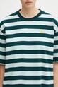 adidas Originals tricou Striped Ss Tee verde KF2322