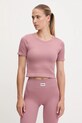 Hummel t-shirt treningowy z elastanem różowy 230306