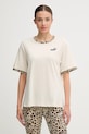 Puma t-shirt bawełniany aplikacja beżowy 688082.