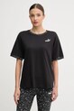 Puma t-shirt bawełniany aplikacja czarny 688082.