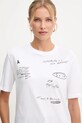 Patrizia Pepe tricou din bumbac alb 2M4521.J365