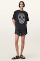 AllSaints t-shirt SHKULL czarny W146JC